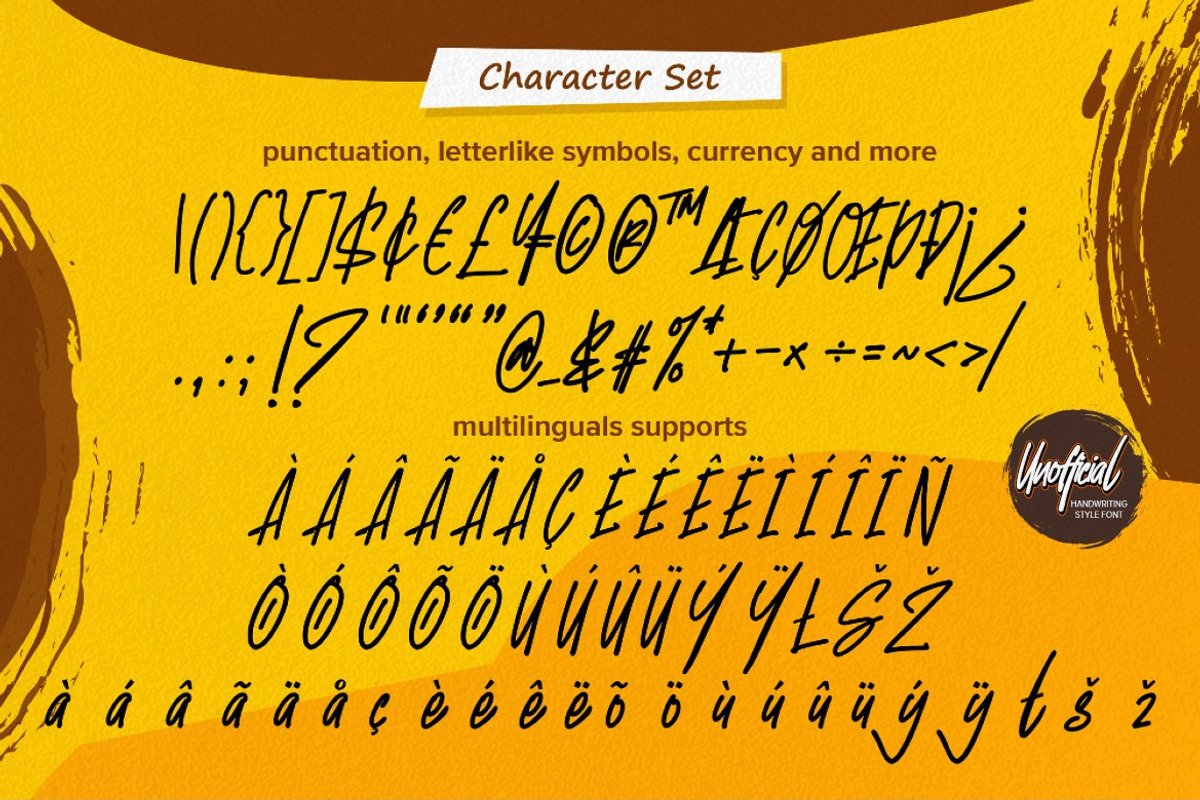 Unofficial - Brush script font, a Script Font by Gassstype (Photo 7 of 8)