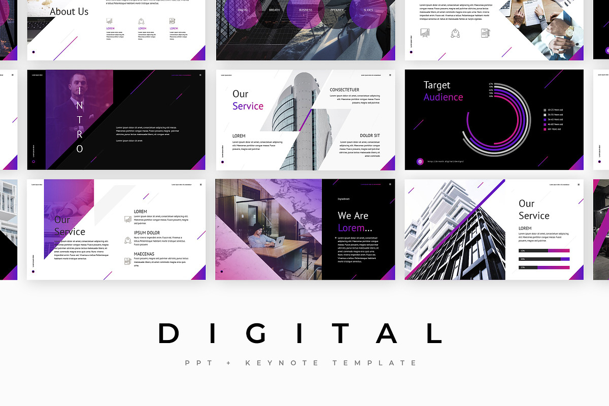 Bundle Power Point Templates + KEY, a Presentation Template by Digital Breath templates (Photo 2 of 11)