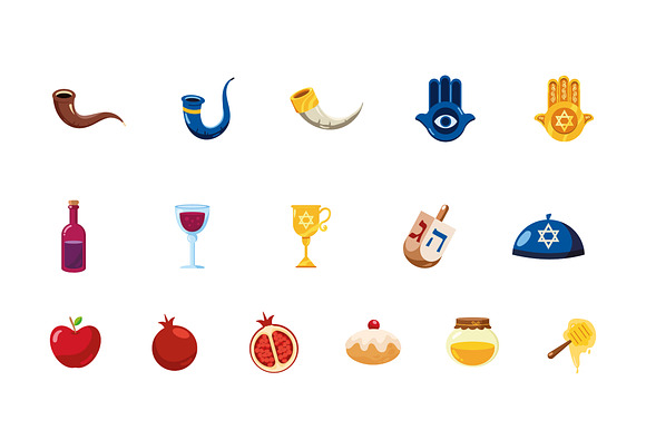 Jewish Holiday Icon Illustration Set preview 2