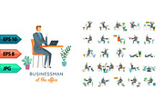 Vector business character poses set, an Object Graphic by julia_musdotter (Thumbnail 1 of 15)