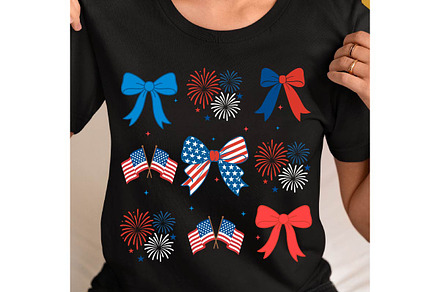 Coquette 4th July American Flag Png