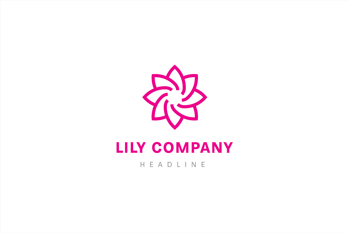 Lily star logo template., a Branding & Logo Template by Anton Akhmatov (Photo 3 of 3)