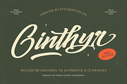 Ginthyr Bold Calligraphy Font, a Script Font by stylishtype.co (Thumbnail 1 of 20)