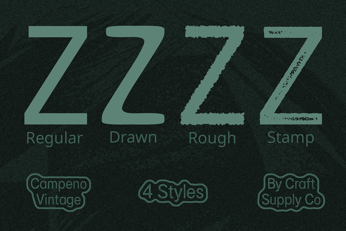 Campeno Vintage, a Sans Serif Font by Craft Supply Co. (Photo 8 of 8)