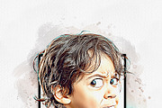 Watercolor Cartoon Portrait Art, an Action Add-On by MRI STUDIO (Thumbnail 20 of 24)
