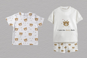 Seamless Patterns With Cute Bear