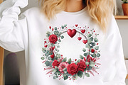 Valentines Watercolor Heart Border, an Illustration by SinaCreation (Thumbnail 8 of 11)