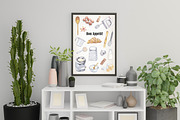 Kitchen utensils & food watercolor, a Decorative Illustration by Visual Animal (Thumbnail 3 of 4)