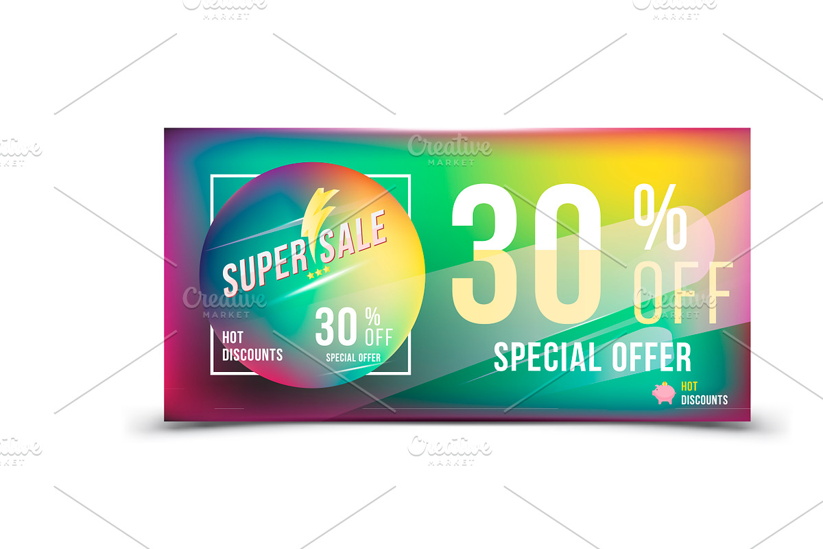Super sale 30% offer. Flyer template, a Flyer Template by VADISH ZAINER (Photo 3 of 4)