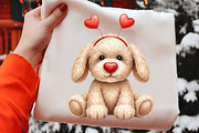 Whimsical Valentine Dog PNG, an Illustration by DreamArtGraphic (Thumbnail 1 of 4)