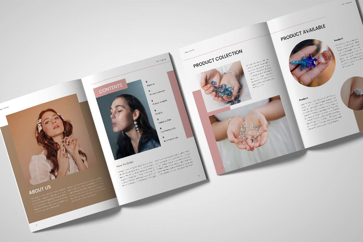 Pink Jewellery Fashion Catalog, a Brochure Template by UICreative (Photo 2 of 4)