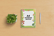 A4 Notebook Mockup, a Books & Magazine Mockup by Graphic Deal (Thumbnail 2 of 6)