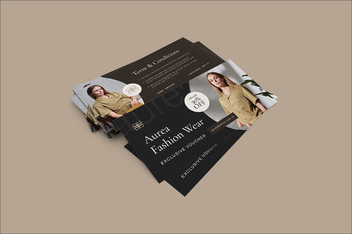 Aurea - Gift Voucher, a Print Template by Fannan Studio (Photo 3 of 3)