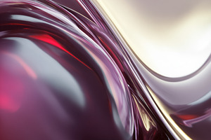 Abstract fluid purple metallic shapes creating dynamic waves and flowing chrome, a Photo by Studio ANNA