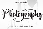 Photography | Script Font, a Handwritten Font by Scratchones (Thumbnail 1 of 9)