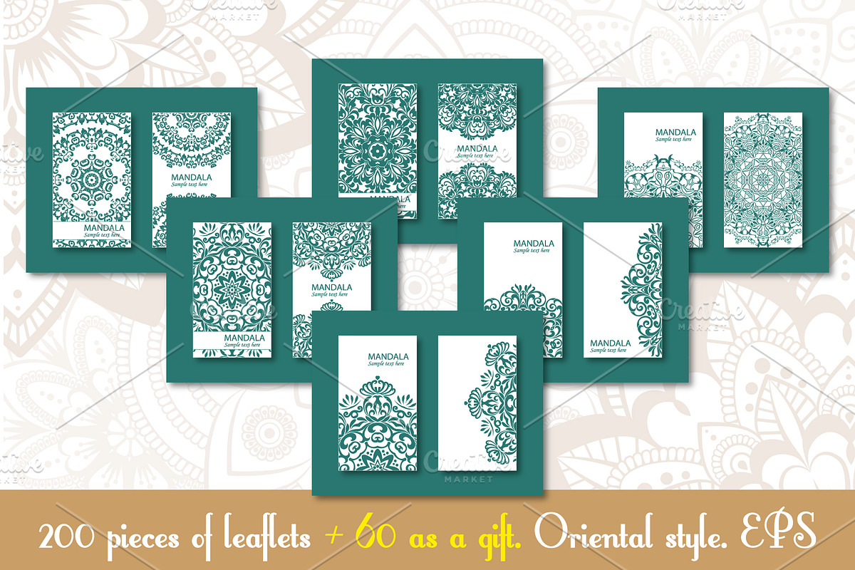 Leaflet templates in Oriental style, a Templates & Theme by BEZIL-ART (Photo 2 of 3)