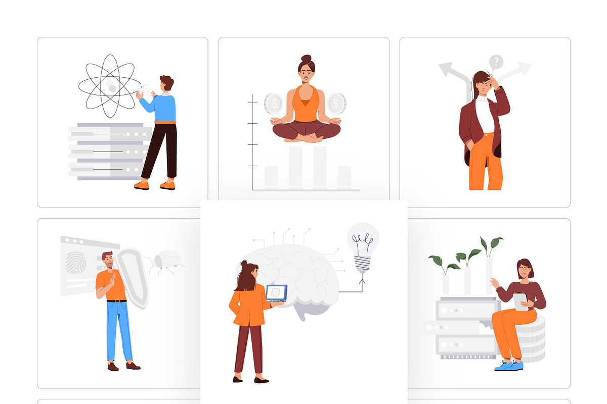 Data Vector Illustration Set, a Person Illustration by Vectors Market (Photo 7 of 8)