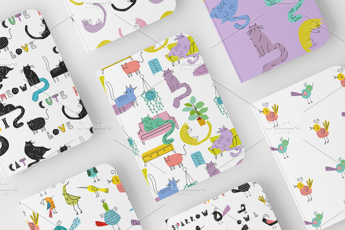 Cats pattern, a Pattern Graphic by Lineli (Photo 6 of 9)