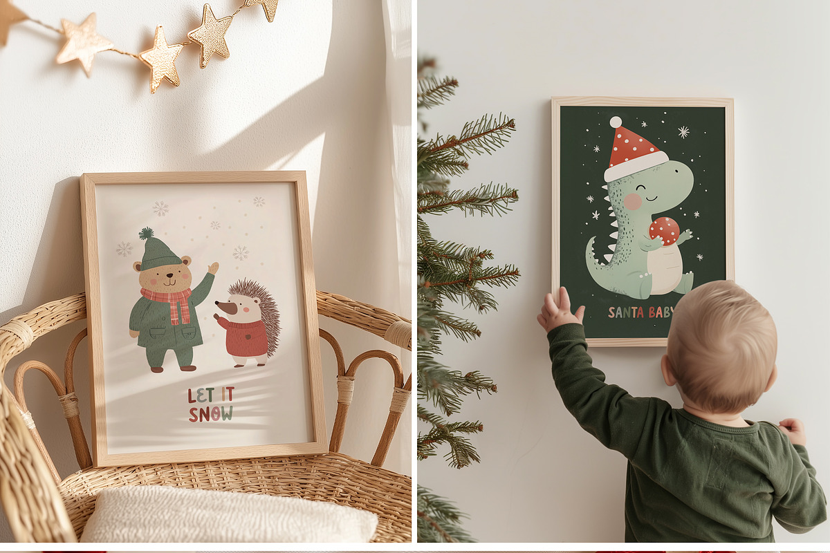 150 Christmas Kids Posters & Prints, a Background Graphic by Muse Artist (Photo 4 of 17)