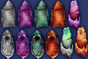 Crystal Magic, Dark clip art set., a Seasonal Illustration by Happy Sloth Graphics (Thumbnail 5 of 18)