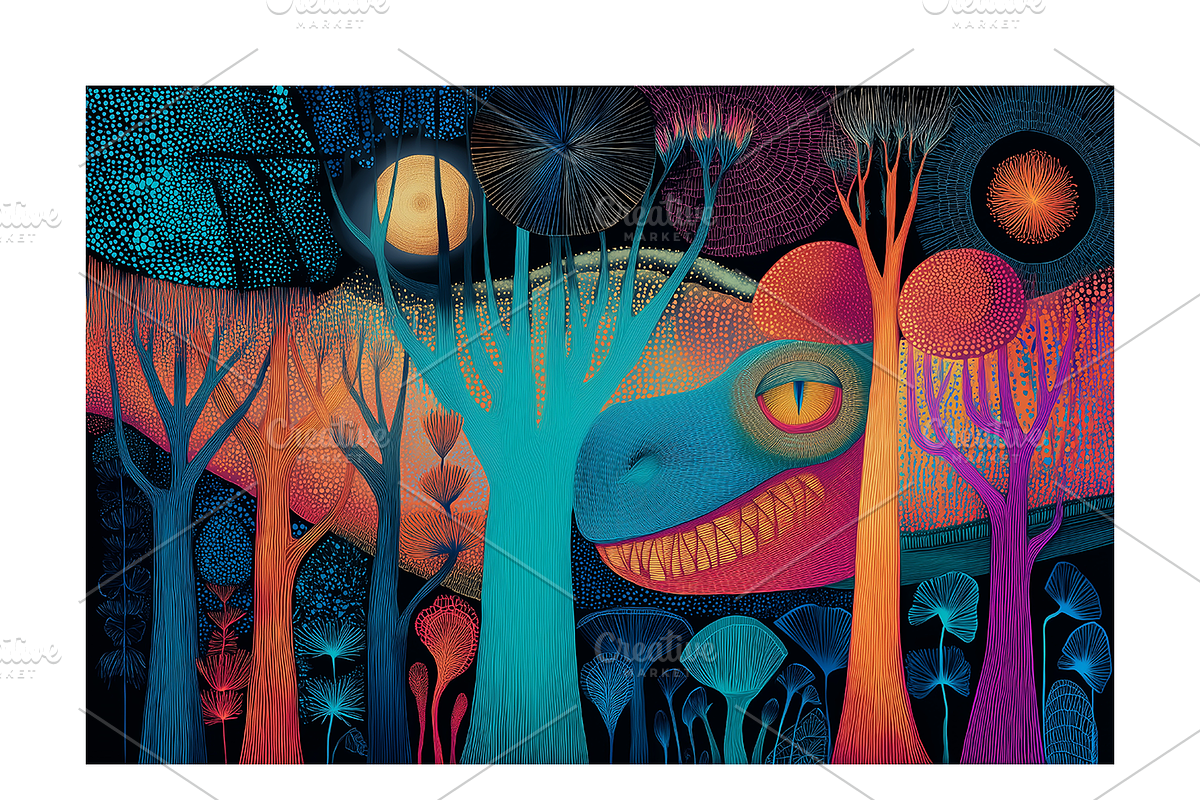 Enod. Enchanted Forest Animal Spirit, an Animal Illustration by milatovar (Photo 9 of 19)