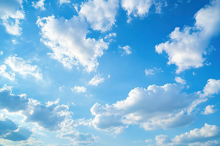 Background of beautiful blue sky with white clouds, a Background Photo by AlyaAnd