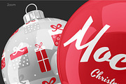 Christmas Ball Mockup Set, an Advertising Mockup by Graphic Bird (Thumbnail 4 of 9)