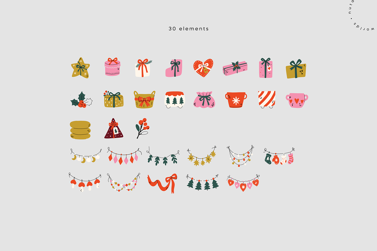Whimsical Christmas Toys Vector Pack, an Object Illustration by Nutalin Art (Photo 8 of 12)
