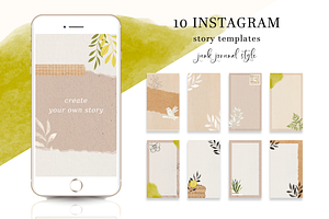 Instagram story template Botanical