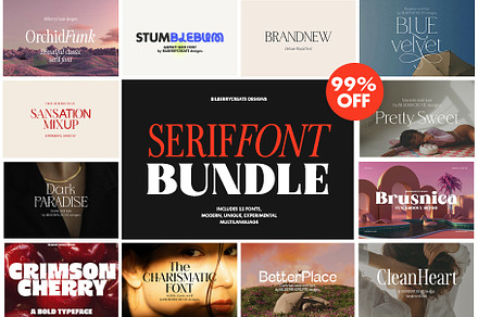 Seriffont BUNDLE, a Serif Font by BilberryCreates