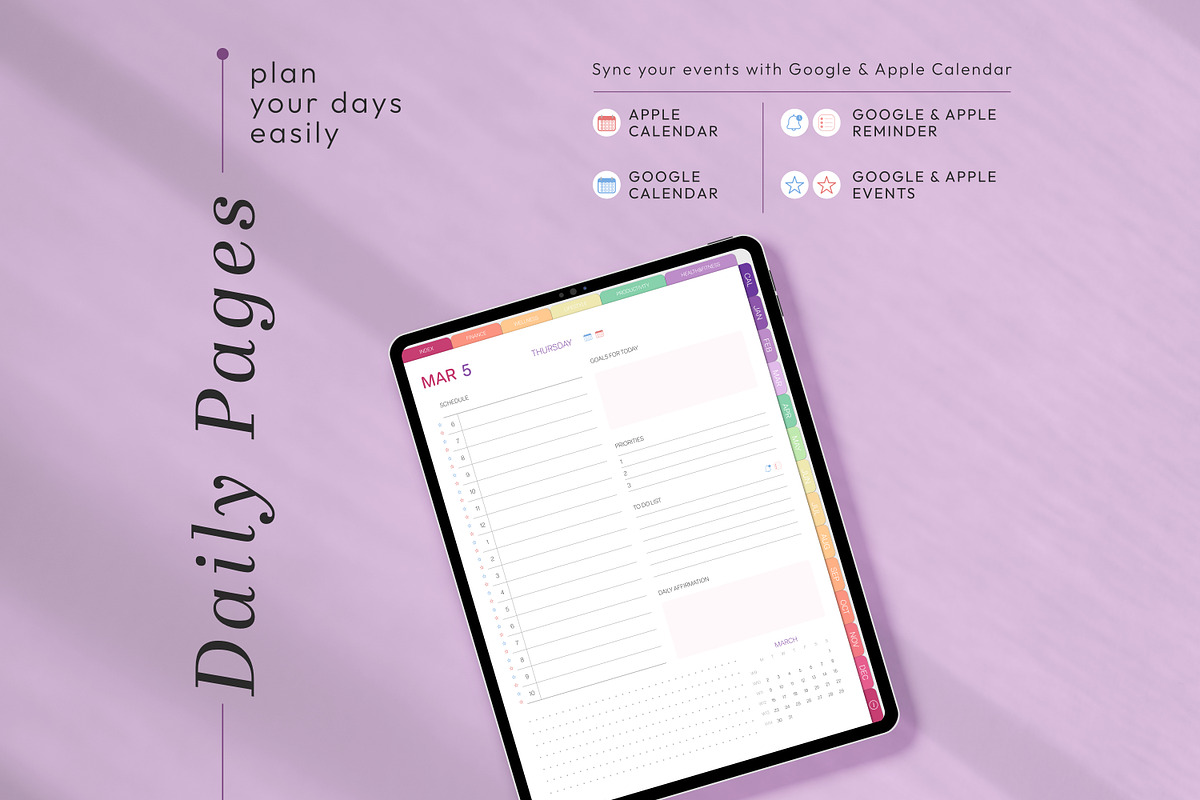 2026 All-in-One Digital Planner, a Templates & Theme by Sahara (Photo 7 of 12)