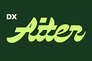 Dx Aiter - Bold Modern Typeface, a Script Font by Dirtyline Studio (Thumbnail 1 of 13)