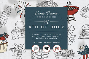 Hand Drawn 4th of July Images
