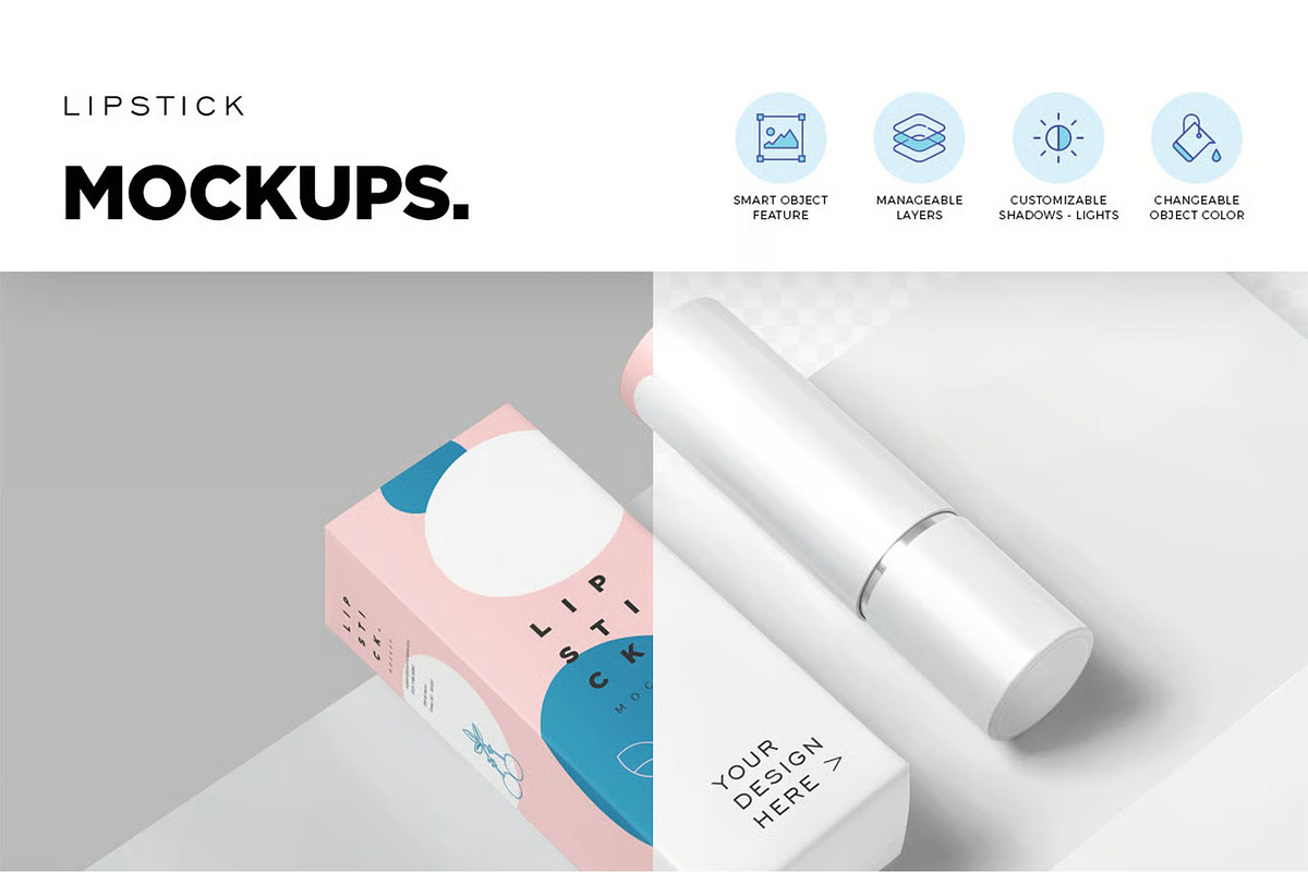 Matte Lipstick Mockups, a Product Mockup by megostudi0 (Photo 2 of 7)