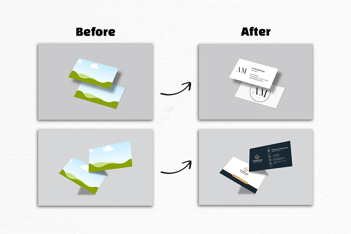 Canva Fram Business Card Mockups, a Product Mockup by Waliullah Solutions (Photo 3 of 5)