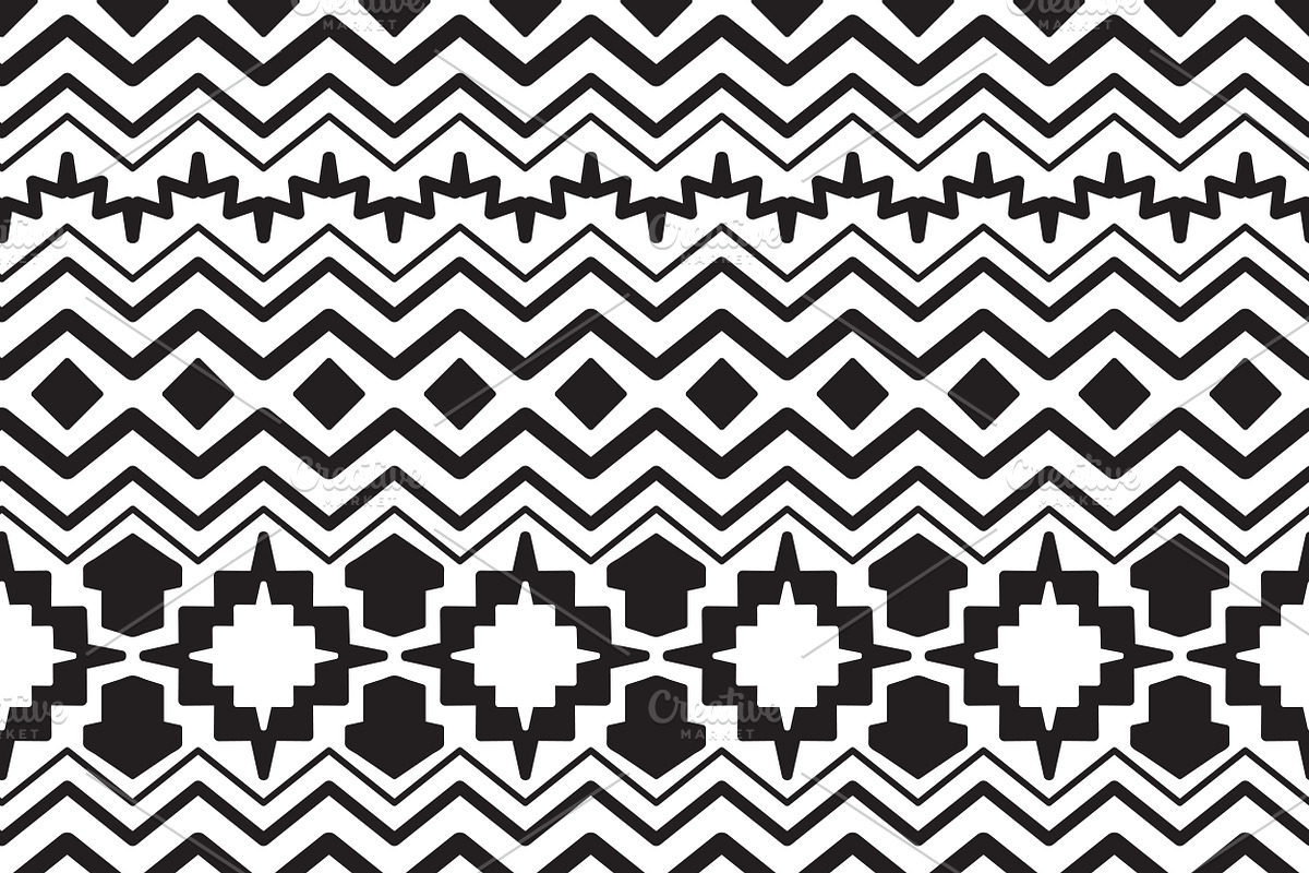 Vector Seamless Black&White Patterns, a Pattern Graphic by alexmakarova (Photo 5 of 5)