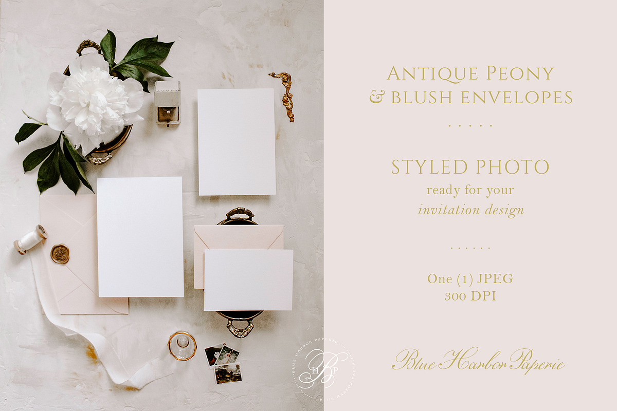 Styled Wedding Invitation Photo, a Background Photo by BlueHarborPaperie (Photo 1 of 2)