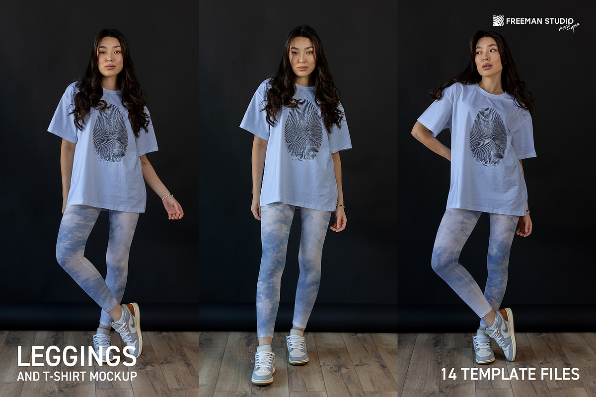 Leggings and T-Shirt Mockup, a Mockup by Freeman Studio (Photo 1 of 15)