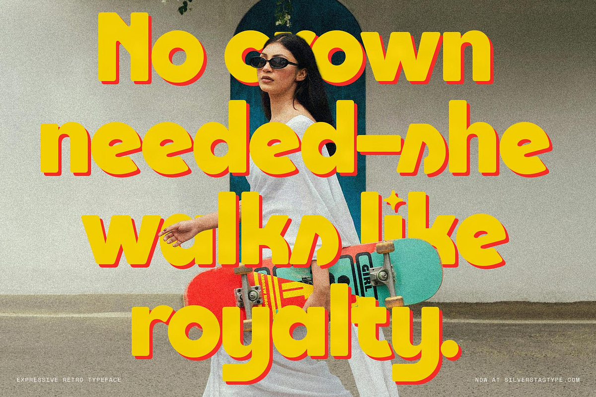 Saffielle - Bold Vintage Typeface, a Sans Serif Font by SilverStag Type Foundry (Photo 4 of 15)