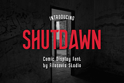 Shutdawn | Comic Display Font, a Blackletter Font by filosovis (Thumbnail 1 of 5)