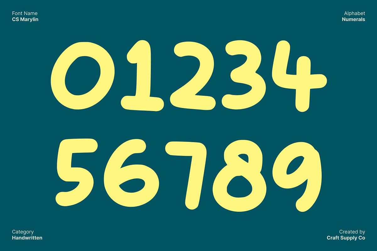 CS Marylin – Cute Handwritten Font, a Handwritten Font by Craft Supply Co. (Photo 6 of 8)