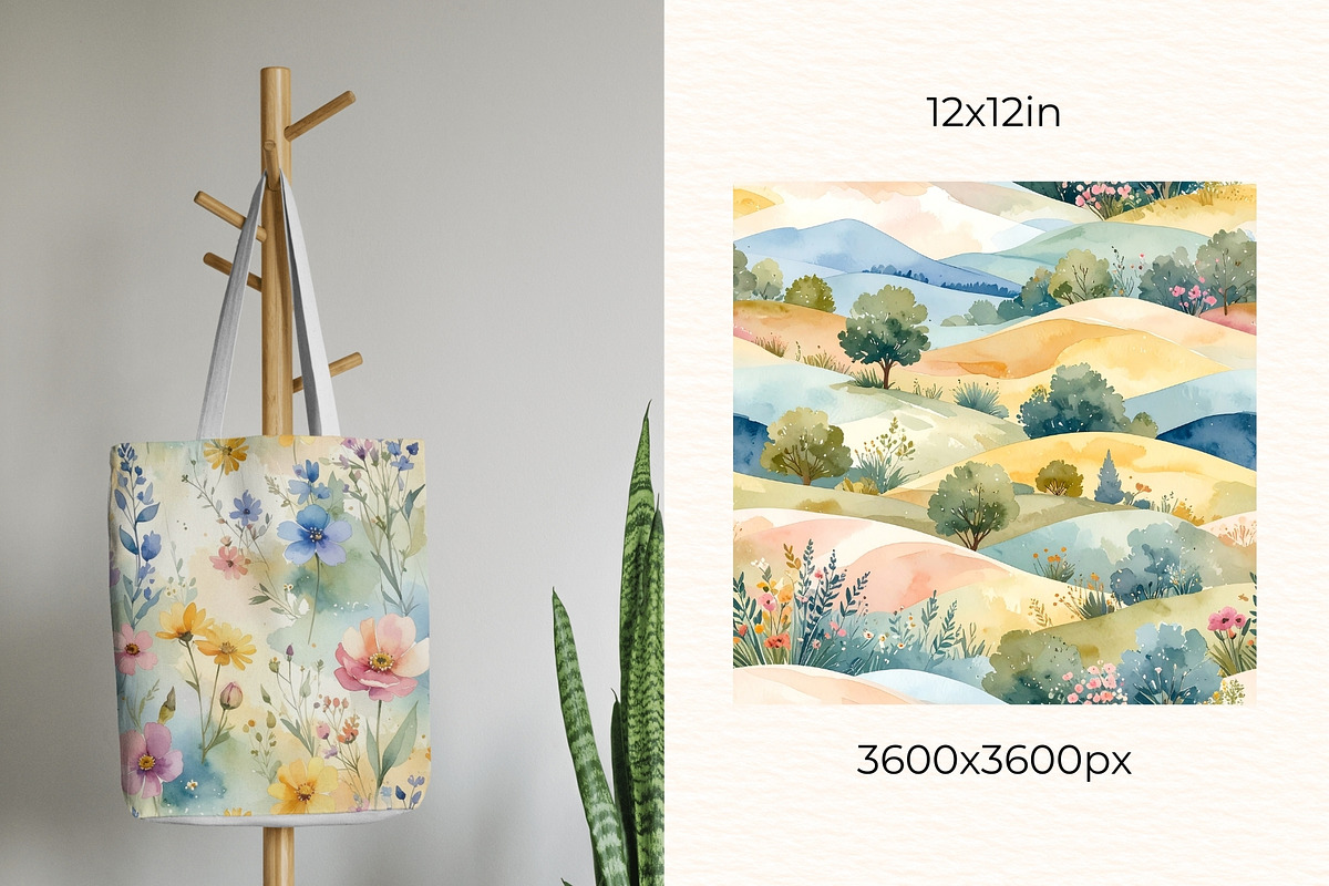 Cottagecore Linen Seamless Patterns, a Pattern Graphic by Anna Design Studio (Photo 5 of 6)