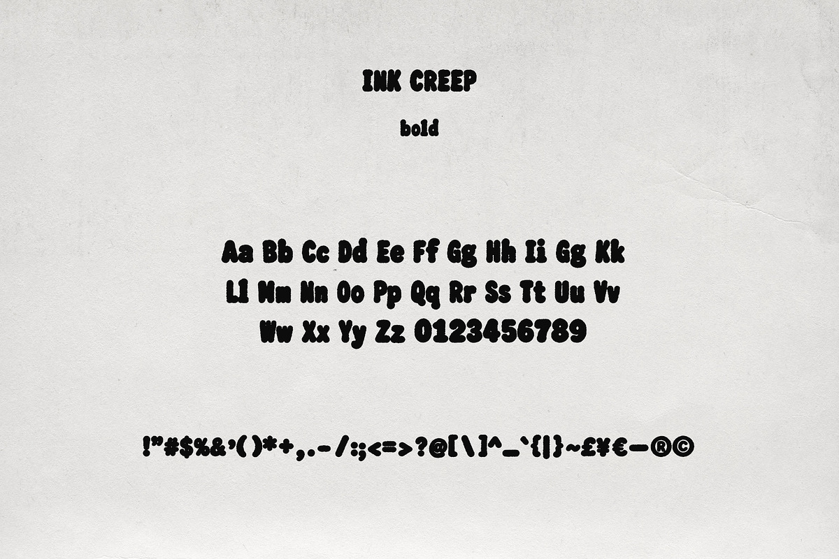 Ink Creep - Ink Bleed Font Family, a Slab Serif Font by Mneme (Photo 7 of 10)