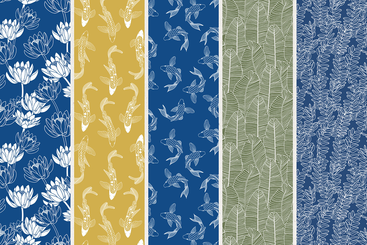 Japanese pattern and elements set, a Pattern Graphic by likorbut (Photo 7 of 9)