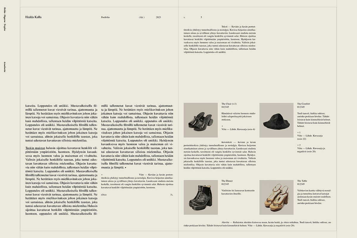 Magazine Lookbook Template InDesign, a Magazine Template by Studio Viita (Photo 5 of 10)