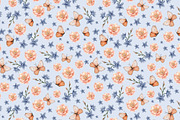 Seamless patterns cute mous, flowers, a Pattern Graphic by Pattern + watercolor (Thumbnail 9 of 13)