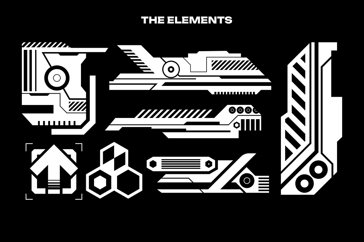 Cyberpunk Sci-Fi HUD Decals Pack, an Object Graphic by Neodivisu (Photo 2 of 10)
