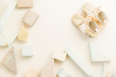 Pregnancy Announcement Mint and Gold