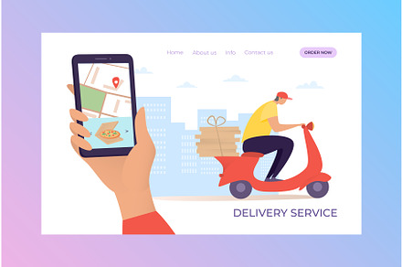 Delivery servise mobile landing