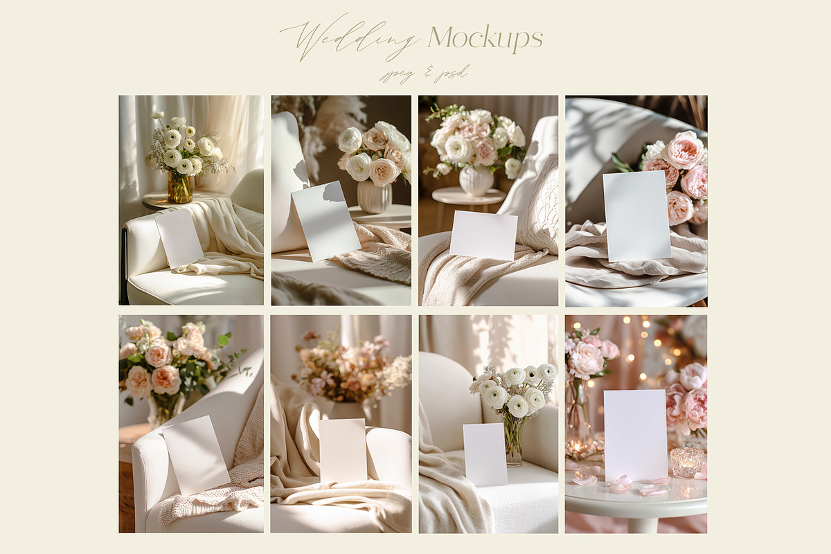 4 Seasons Stationery Card Mockups, a Books & Magazine Mockup by Designwork (Photo 5 of 11)